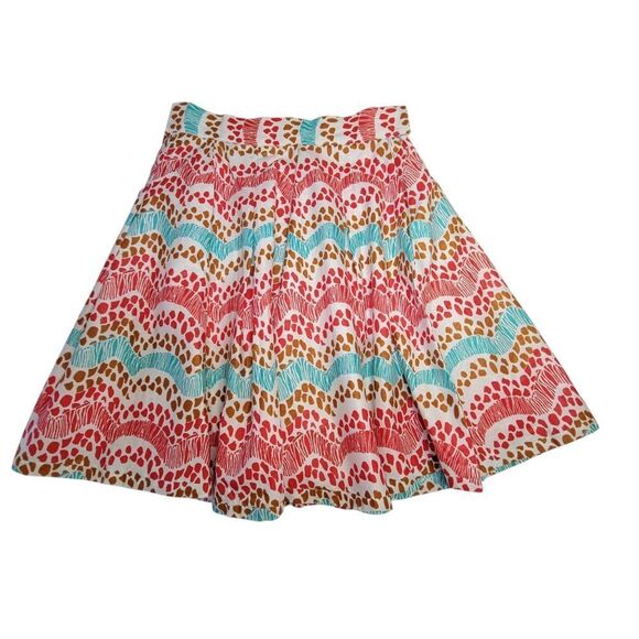 Francis + Benedict Cotton Colorful Patterned Women's Full Skirt Small - Picture 12 of 13